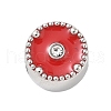 304 Stainless Steel Enamel with Rhinestone European Beads STAS-Z130-06P-2