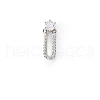 Brass Micro Pave Clear Cubic Zirconia Cabochons MRMJ-T015-43P-04-1