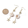 Natural Shiva Eye Shell Dangle Earrings EJEW-JE05798-5