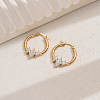 Stainless Steel Geometric Rhombus Hoop Earrings CV0877-2