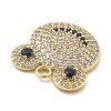Brass Micro Pave Cubic Zirconia Pendants KK-L228-15G-2