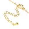 Pea Shaped Plastic Imitation Pearl Pendant Necklace with Brass Cable Chains NJEW-F316-01G-3