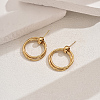 Stylish Geometric Stainless Steel Two-layer Stud Earrings RQ1925-1-2