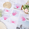 Heart Plastic Self-Adhesive Stickers DIY-WH0588-61-3