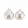 Electroplated ABS Plastic Imitation Pearl Pendants X-KY-T023-004-4