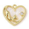 Alloy with Rhinestone Pendants ALRI-U001-03C-G-1