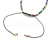 Adjustable Nylon Cord Braided Bead Bracelets BJEW-JB05625-5