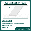 BENECREAT 1Pc 999 Fine Silver Sterling Silver Flat Wire STER-BC0002-30-4
