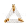 Handmade Glass Seed Beaded Triangle Pendants PALLOY-MZ00756-01-1