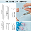 SUNNYCLUE 480Pcs 6 Styles Brass Ball Head Pins KK-SC0004-47-2