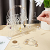   1 Set Transparent Acrylic Earring Display Hanging Stands EDIS-PH0001-53-3