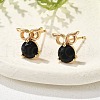 Owl Brass Micro Pave Cubic Zirconia Stud Earrings for Women EJEW-G428-10G-02-2