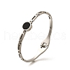 304 Stainless Steel Hinged Enamel Bangles for Women BJEW-F474-40P-4