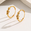 Brass Round Hoop Earrings for Women QH7304-2