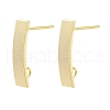 Brass Stud Earrings Findings EJEW-B063-11G-1