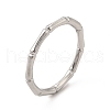 Non-Tarnish 304 Stainless Steel Bamboo Finger Ring for Men Women RJEW-A013-01P-2