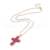 Sparkling Cross Pendant Necklace for Women X1-NJEW-TA00015-3