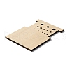 Rectangle Wooden Wooden Knitting Needle Gauge & Yarn Wrap Guide Board DIY-WH0033-85-2