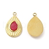 Natural Carnelian Teardrop Charms STAS-J401-VC663-2