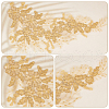 Gorgecraft 2Pcs 3D Flower Polyester Embroidery Lace Ornament Accessories PATC-GF0001-34-6