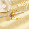 Stylish Stainless Steel Pave Cubic Zirconia Cuff Rings for Women PN1214-2-1