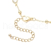 304 Stainless Steel & Brass Clear Cubic Zirconia Flat Round Link Chain Bracelet Making AJEW-JB01341-4