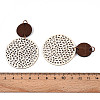 Flat Round Leather Pendants FIND-N007-02A-01-3