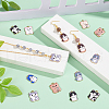   20Pcs 10 Styles Printed Alloy Pendants FIND-PH0021-07-5