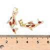 Brass Micro Pave Cubic Zirconia Pendants KK-C104-04A-G-3