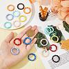 HOBBIESAY 20Pcs 10 Colors Zinc Alloy Spring Gate Rings FIND-HY0002-97-3