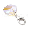 Shell Shape Starfish Star Fish Moon Glass Pendant Decorations HJEW-JM03257-5