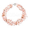 Boho Glass & Dyed Natural Shell Beaded Chips 3 Layer Necklaces for Women NJEW-H047-01D-2