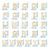 Yilisi 304 Stainless Steel Alphabet Letter Charms STAS-YS0001-03-20