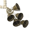 Natural Wood Beads Door Hanging HJEW-JM03357-5