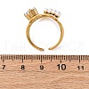 304 Stainless Steel Adjustable Cuff Rings for Women RJEW-B126-03G-5