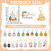 Easter Rabbit & Egg Alloy Enamel Locking Stitch Markers HJEW-GO00108-2