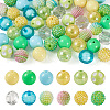 60Pcs 12 Styles Round Opaque & & Bubblegum & Transparent & AB Color & Crackle Round Acrylic Beads DIY-TA0004-95-1