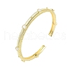 Alloy Rhinestone Cuff Bangles for Women BJEW-U039-01G-2