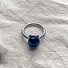 Square 304 Stainless Steel with Glass Finger Rings FS-WG8AAFA-23-1