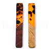 Transparent Resin & Walnut Wood Big Pendants RESI-TAC0017-44-2