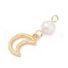 Natural Cultured Freshwater Pearl & Brass Pendants KK-U062-16G-2