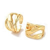 Brass Open Cuff Rings for Women RJEW-E292-18G-1