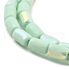 Frosted Imitation Jade Glass Beads Strands GLAA-P058-07A-10-3