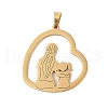 304 Stainless Steel Pendants STAS-S139-02G-1