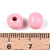 Spray Painted Round Natural Schima Wood Beads WOOD-A018-8mm-06-3