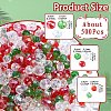 500Pcs Christmas Themed Glass Beads GLAA-YWC0004-05-3