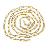 Brass & Stainless Steel Paperclip Chains CHS-XCP0001-05-4