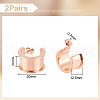 Unicraftale 2 Pairs Stainless Steel Round Stud Earring Finding STAS-UN0050-94RG-3