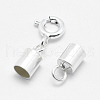 925 Sterling Silver Spring Ring Clasps STER-G019-08S-3