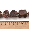 Raw Rough Natural Rhodonite Beads Strands G-Z087-B13-5